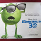 MONSTERS, INC. IN 3D UK QUAD ROLLED POSTER JOHN GOODMAN BILLY CRYSTAL 2012