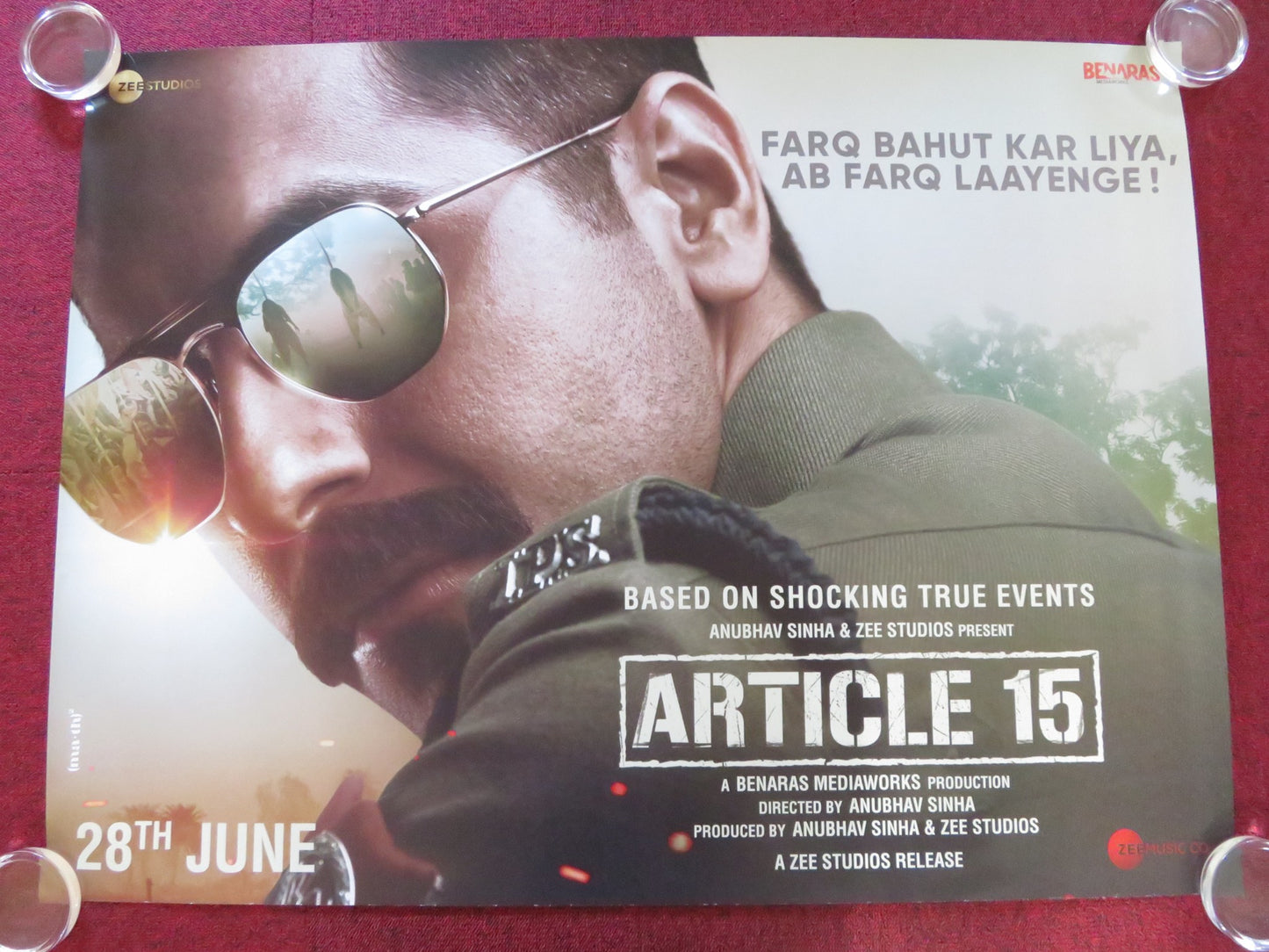 ARTICLE 15 UK QUAD ROLLED POSTER AYUSHMANN KHURRANA NASSAR 2019