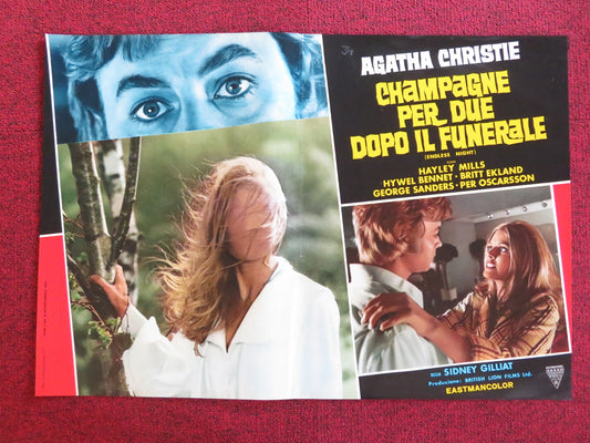 ENDLESS NIGHT - G ITALIAN FOTOBUSTA POSTER HAYLEY MILLS BRITT EKLAND 1972