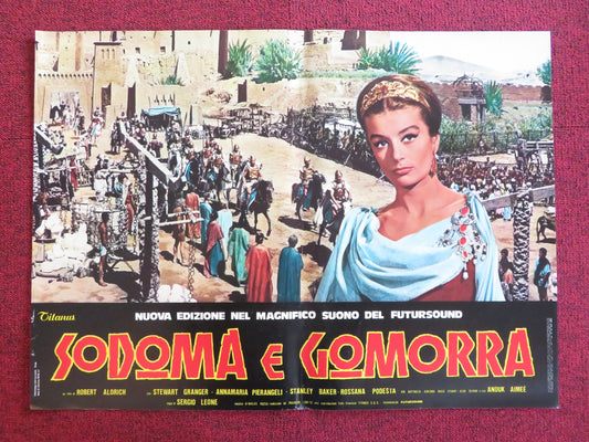 SODOM AND GOMORRAH - A ITALIAN FOTOBUSTA POSTER STEWART GRANGER PIER ANGELI 1962