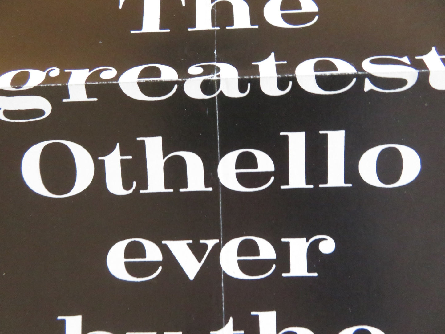 OTHELLO US ONE SHEET ROLLED POSTER LAURENCE OLIVIER DEREK JACOBI 1966