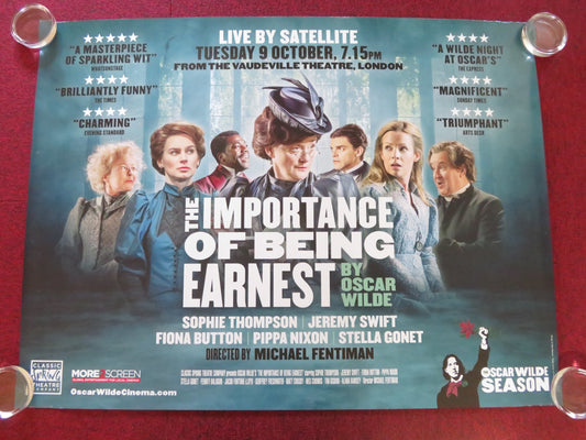 THE IMPORTANCE OF BEING EARNEST UK QUAD ROLLED POSTER OSCAR WILDE 2018