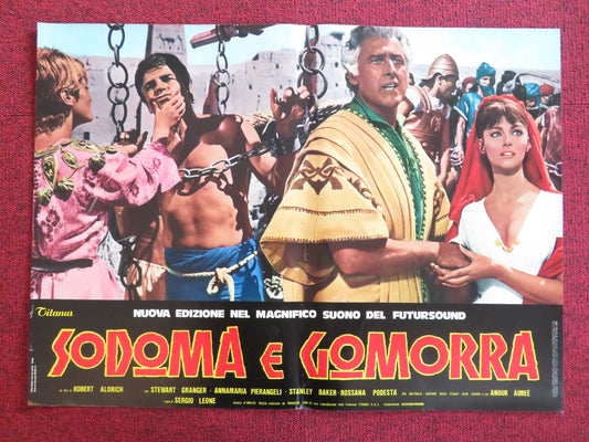 SODOM AND GOMORRAH - B ITALIAN FOTOBUSTA POSTER STEWART GRANGER PIER ANGELI 1962