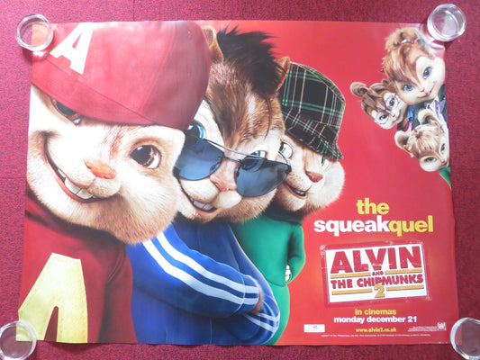 ALVIN AND THE CHIPMUNKS 2: THE SQUEAKQUEL - A UK QUAD ROLLED POSTER J. LEE 2009