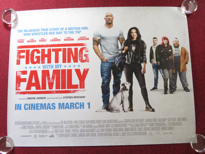 FIGHTING WITH MY FAMILY UK QUAD ROLLED POSTER NICK FROST LENA HEADEY 2019