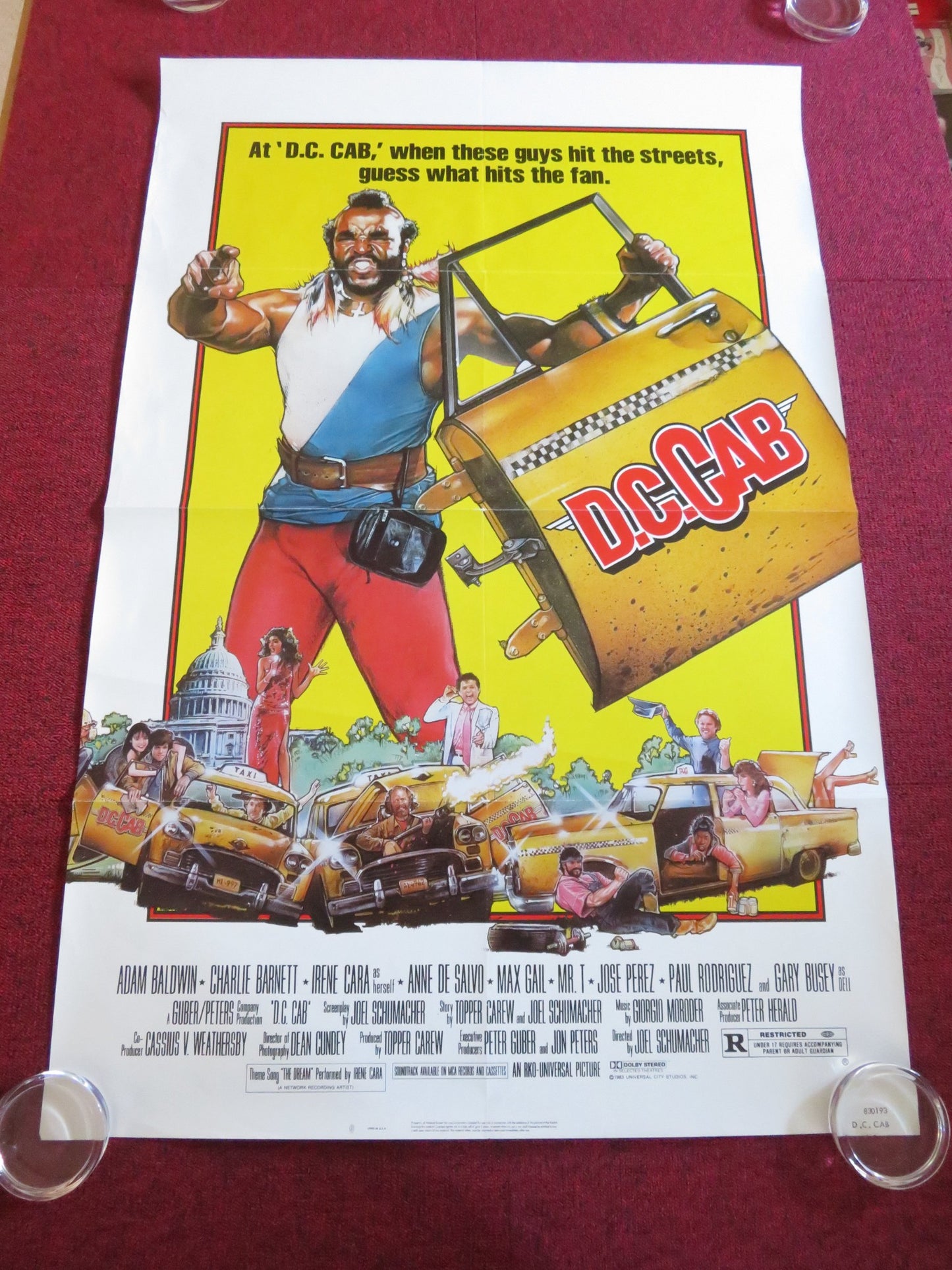 D.C. CAB US ONE SHEET ROLLED POSTER MR. T GARY BUSEY 1983