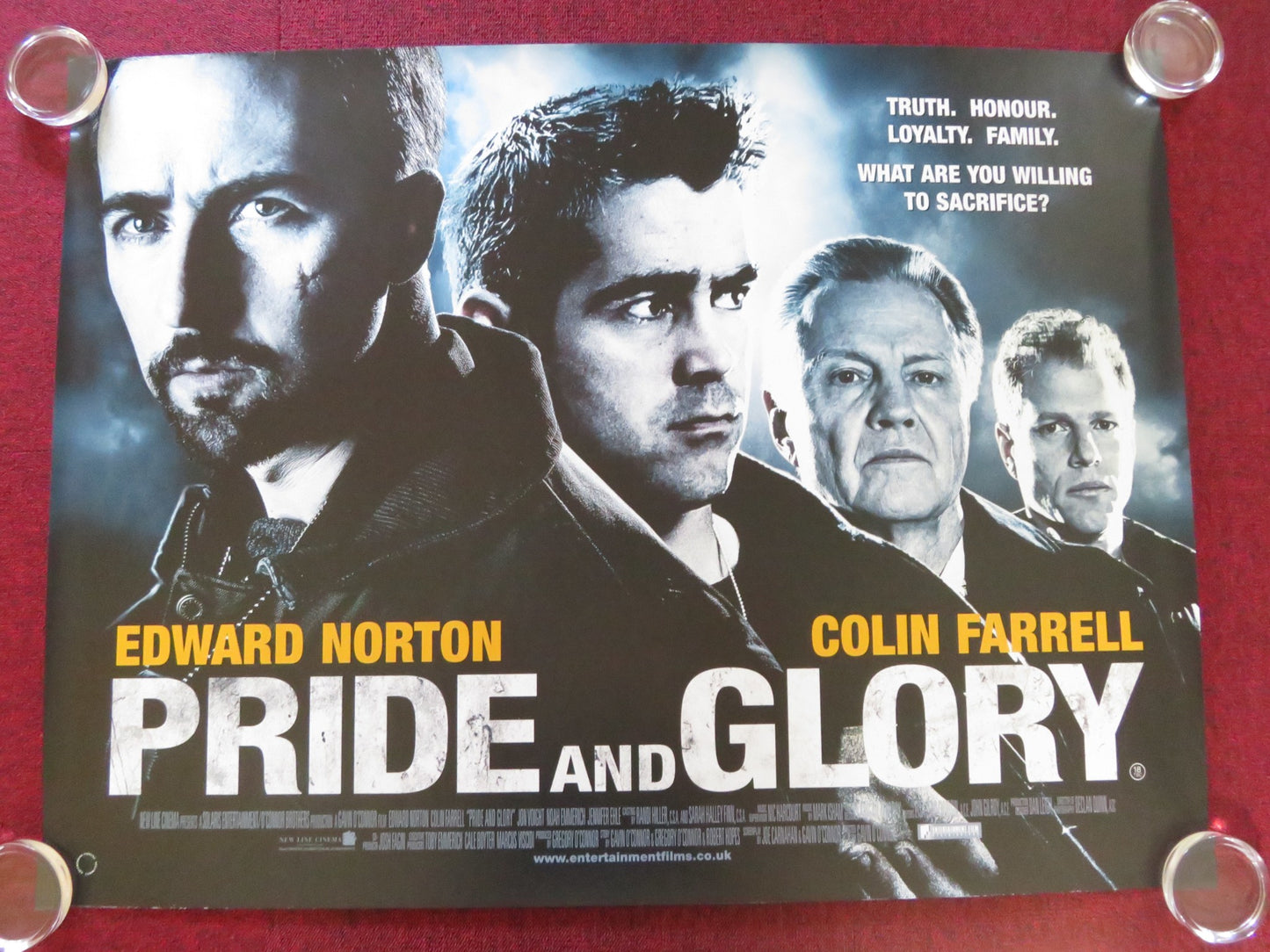 PRIDE AND GLORY UK QUAD ROLLED POSTER COLIN FARRELL EDWARD NORTON 2008