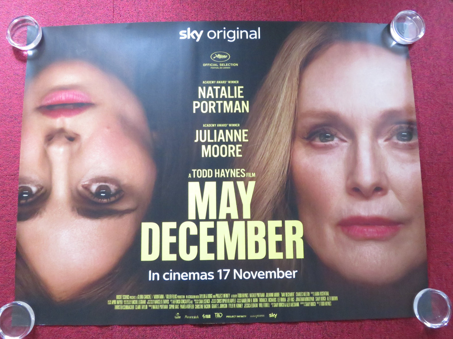 MAY DECEMBER UK QUAD ROLLED POSTER NATALIE PORTMAN JULIANNE MOORE 2023