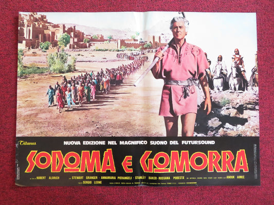 SODOM AND GOMORRAH - G ITALIAN FOTOBUSTA POSTER STEWART GRANGER PIER ANGELI 1962