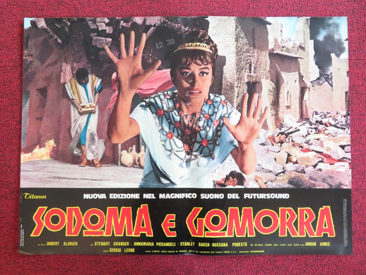 SODOM AND GOMORRAH - I ITALIAN FOTOBUSTA POSTER STEWART GRANGER PIER ANGELI 1962