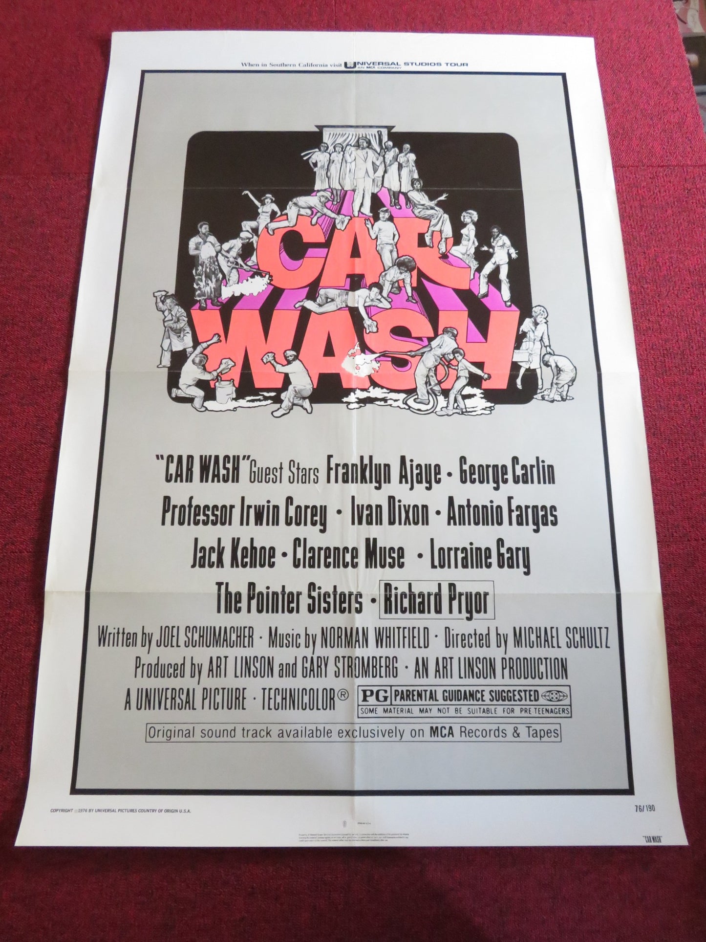 CAR WASH US ONE SHEET ROLLED POSTER FRANKLYN AJAYE SULLY BOYAR 1976