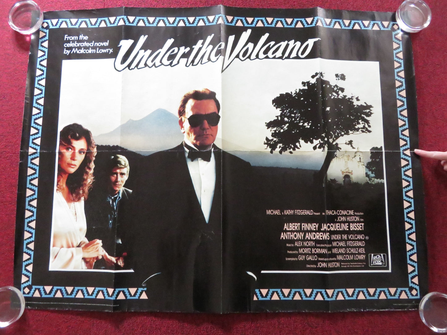 UNDER THE VOLCANO UK QUAD ROLLED POSTER ALBERT FINNEY JACQUELINE BISSET 1984