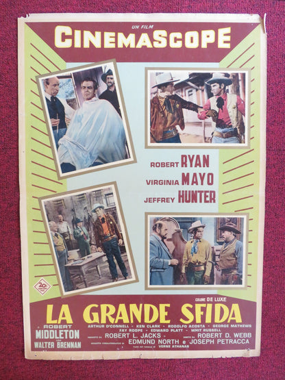 THE PROUD ONES - D ITALIAN FOTOBUSTA POSTER ROBERT RYAN VIRGINIA MAYO 1956