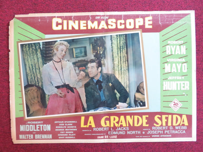 THE PROUD ONES - F ITALIAN FOTOBUSTA POSTER ROBERT RYAN VIRGINIA MAYO 1956