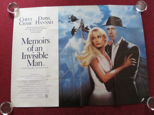 MEMOIRS OF AN INVISIBLE MAN UK QUAD ROLLED POSTER CHEVY CHASE DARYL HANNAH 1992