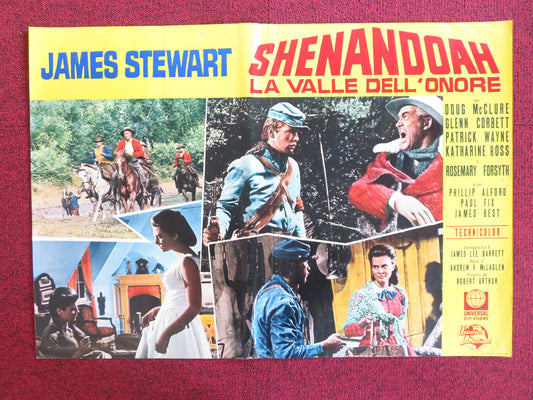 SHENANDOAH - A ITALIAN FOTOBUSTA POSTER JAMES STEWART DOUG MCCLURE 1965