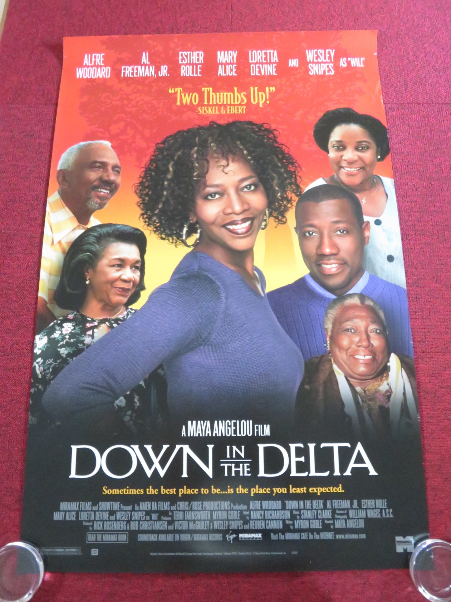 DOWN IN THE DELTA VHS VIDEO POSTER ROLLED ALFRE WOODARD AL FREEMAN JR. 1998