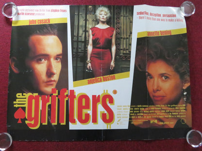 THE GRIFTERS UK QUAD ROLLED POSTER ANJELICA HUSTON JOHN CUSACK 1990