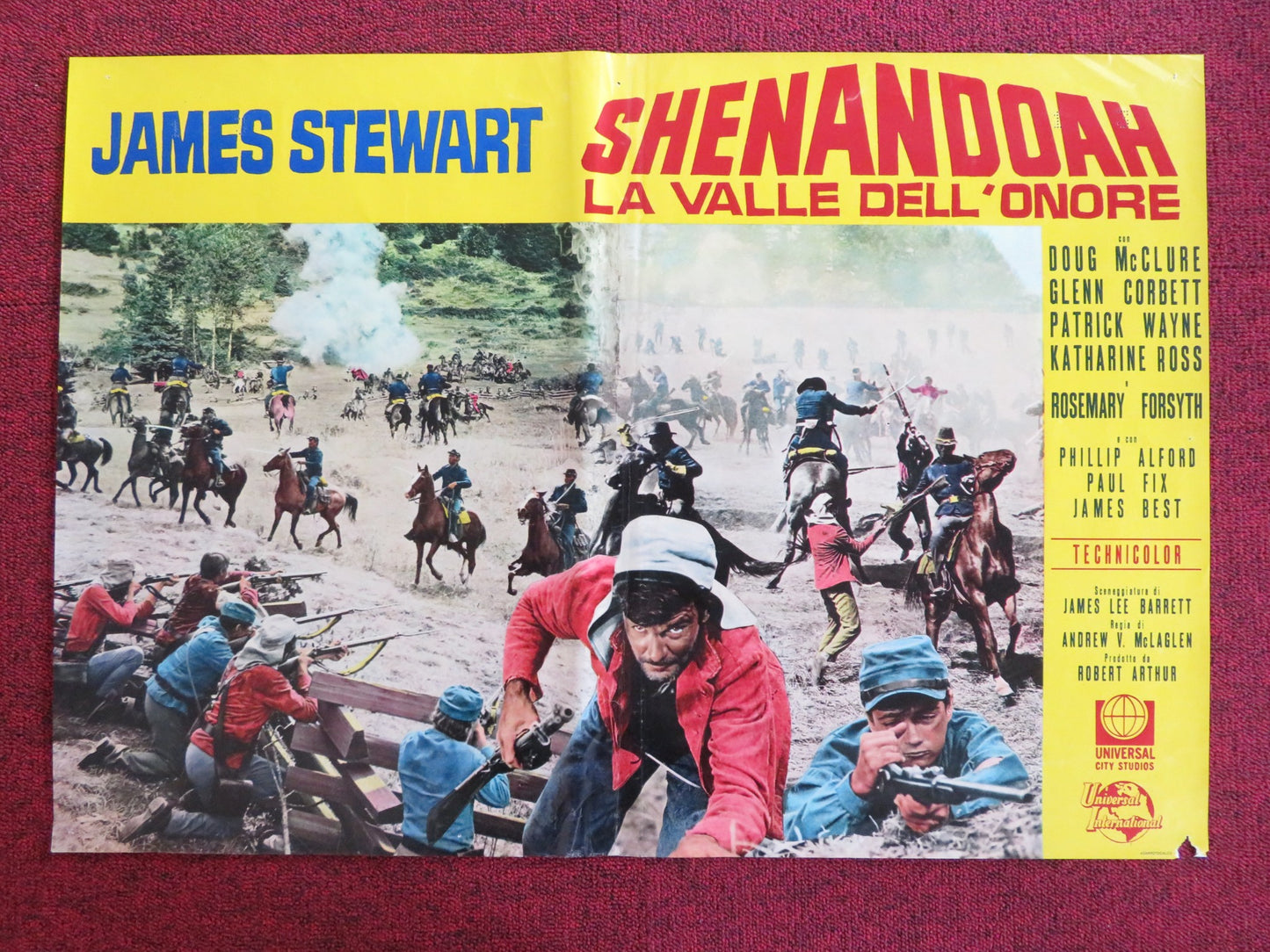 SHENANDOAH - C ITALIAN FOTOBUSTA POSTER JAMES STEWART DOUG MCCLURE 1965