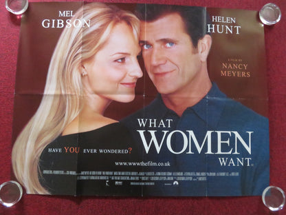 WHAT WOMEN WANT - B UK QUAD ROLLED POSTER MEL GIBSON HELEN HUNT 2000