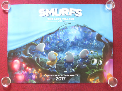 SMURFS: THE LOST VILLAGE - B UK QUAD ROLLED POSTER DEMI LOVATO RAINN WILSON 2017