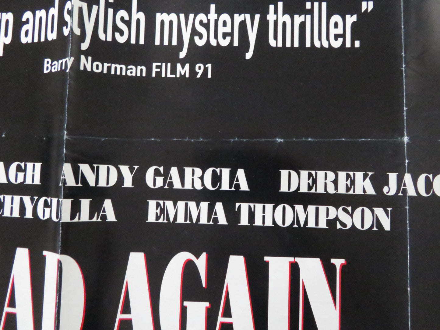 DEAD AGAIN - B UK QUAD ROLLED POSTER JENNETH BRANNAGH EMMA THOMPSON 1991