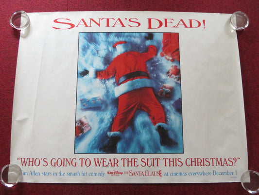 THE SANTA CLAUSE UK QUAD ROLLED POSTER DISNEY TIM ALLEN JUDGE REINHOLD 1994