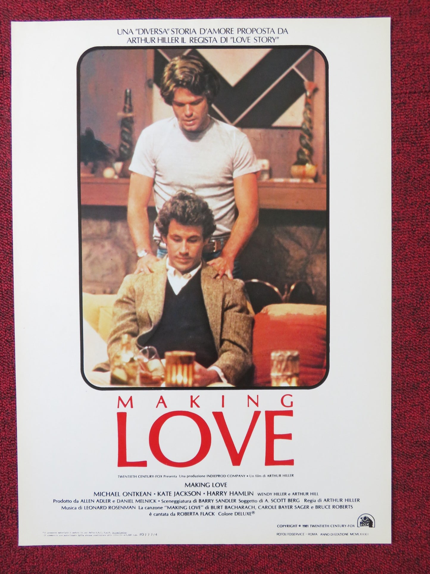 MAKING LOVE - C ITALIAN FOTOBUSTA POSTER MICHAEL ONTKEAN KATE JACKSON 1982