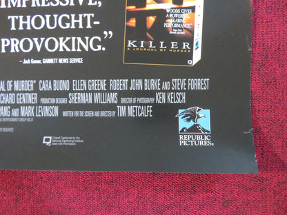 KILLER: A JOURNAL OF MURDER VHS VIDEO POSTER ROLLED JAMES WOODS 1995