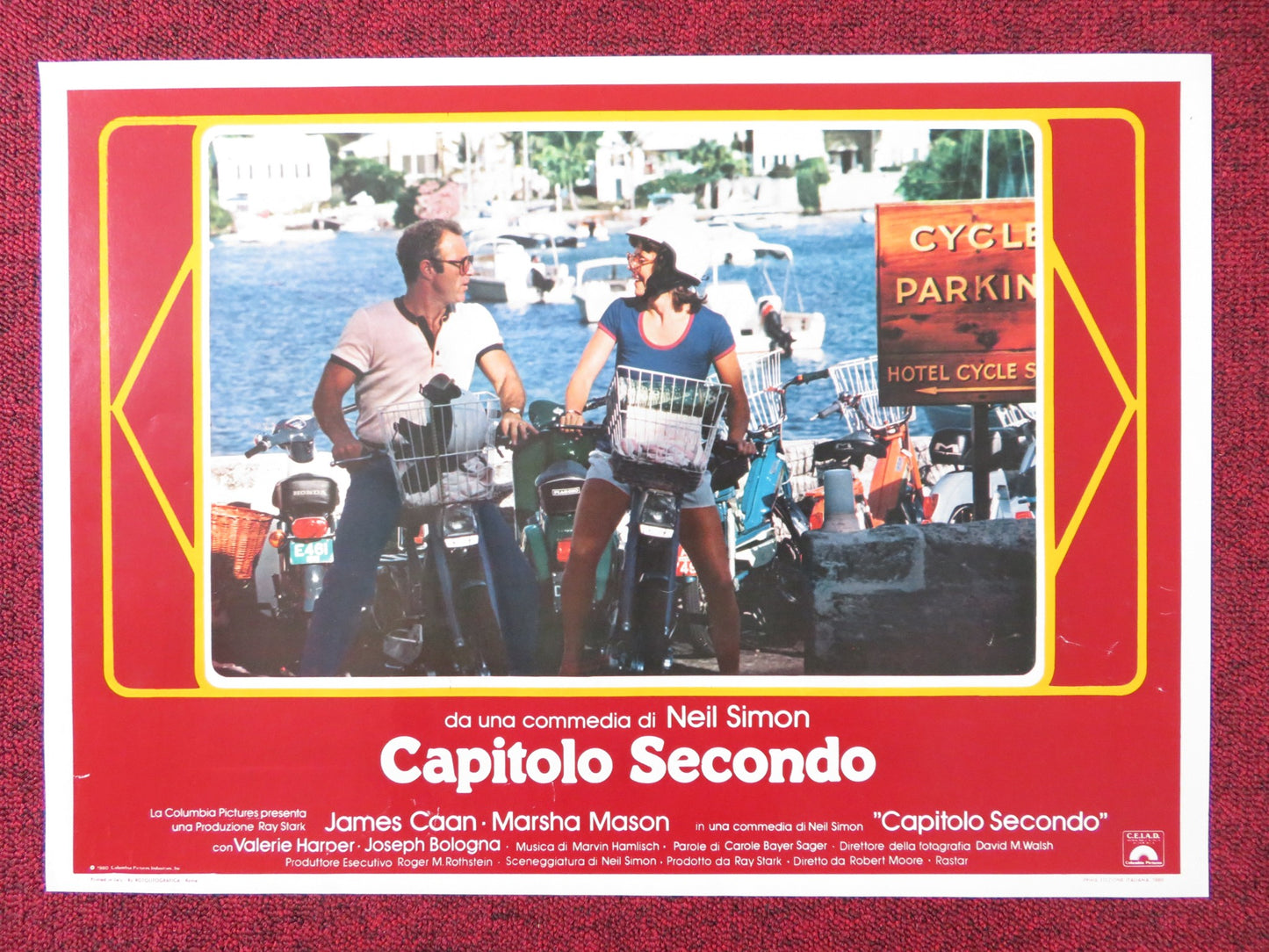 CHAPTER TWO - B ITALIAN FOTOBUSTA POSTER JAMES CAAN MARSHA MASON 1979