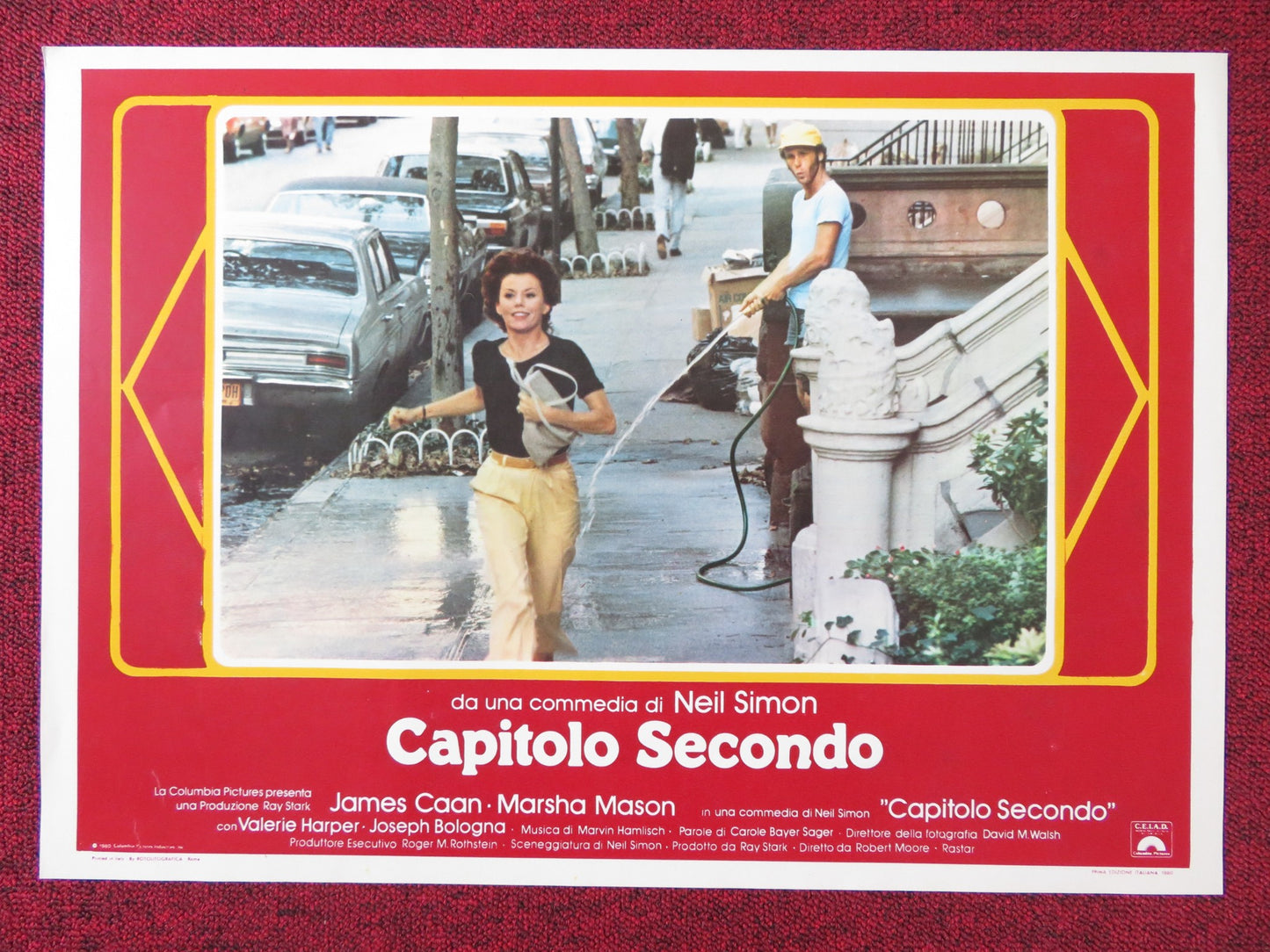 CHAPTER TWO - C ITALIAN FOTOBUSTA POSTER JAMES CAAN MARSHA MASON 1979