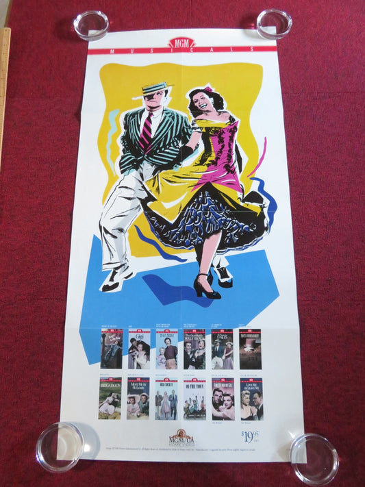 MGM MUSICALS VHS VIDEO POSTER ROLLED GENE KELLY DEBBIE REYNOLDS 1988