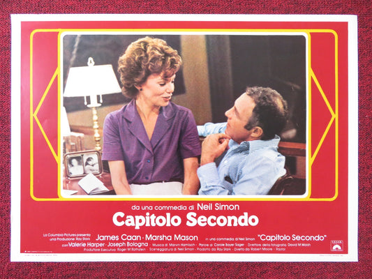 CHAPTER TWO - D ITALIAN FOTOBUSTA POSTER JAMES CAAN MARSHA MASON 1979