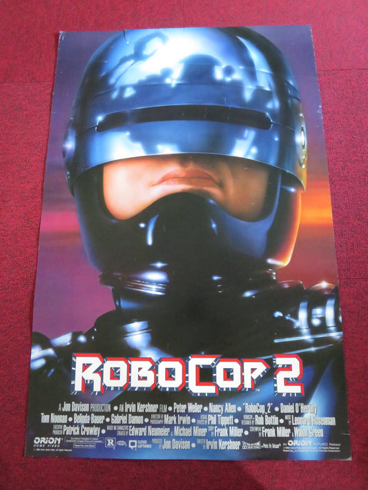 ROBOCOP 2 DOUBLE IMAGE VHS VIDEO POSTER ROLLED PETER WELLER NANCY ALLEN 1990