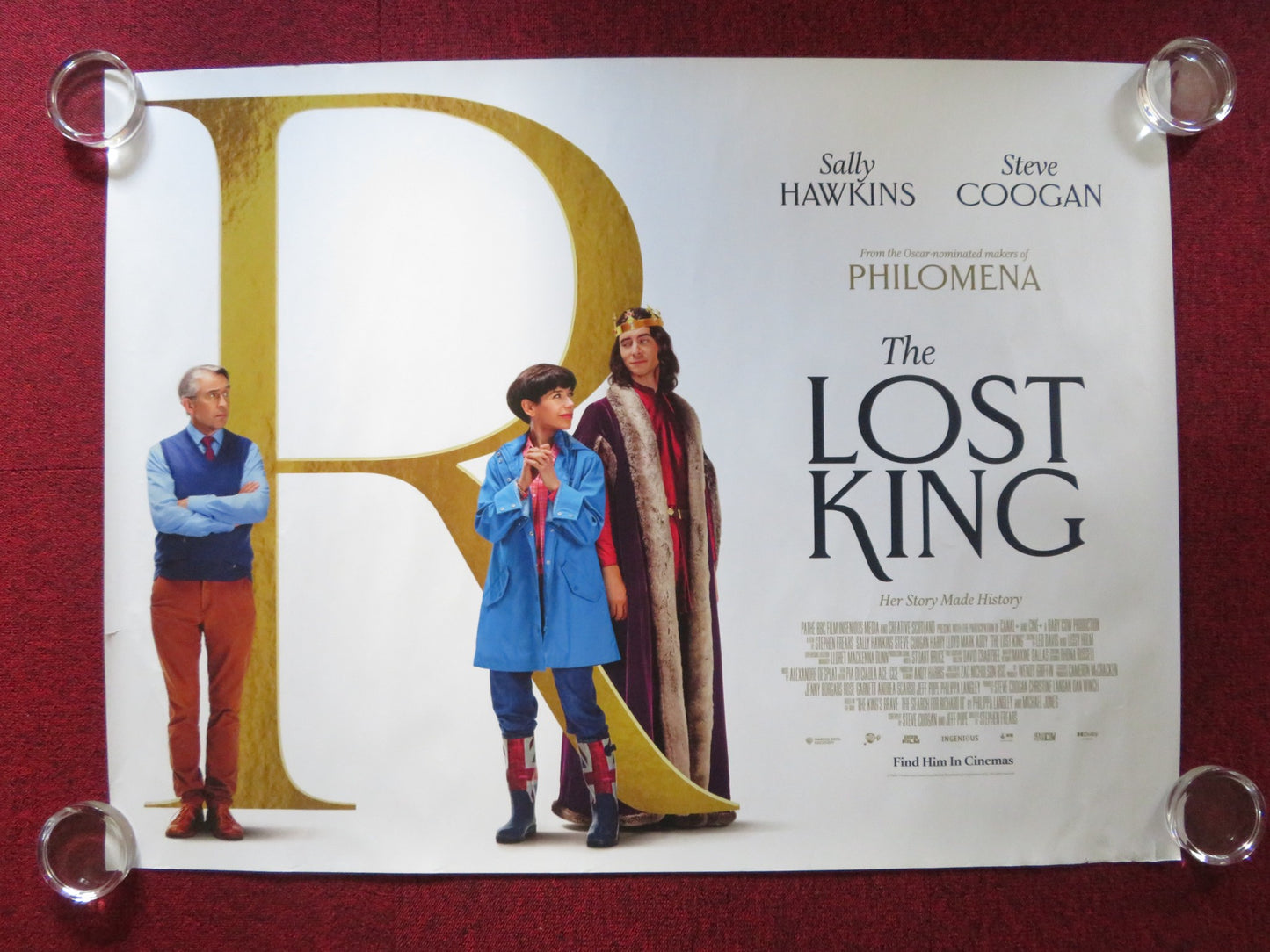 THE LOST KING UK QUAD ROLLED POSTER SALLY HAWKINS STEVE COOGAN 2022