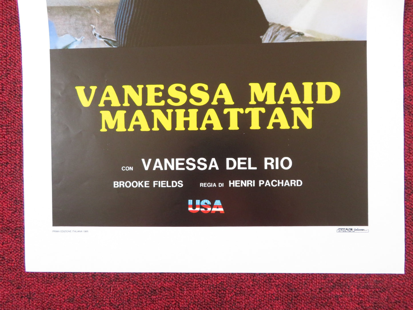 VANESSA MAID IN MANHATTAN ITALIAN LOCANDINA POSTER BROOKE FIELDS J. BUTLER 1986