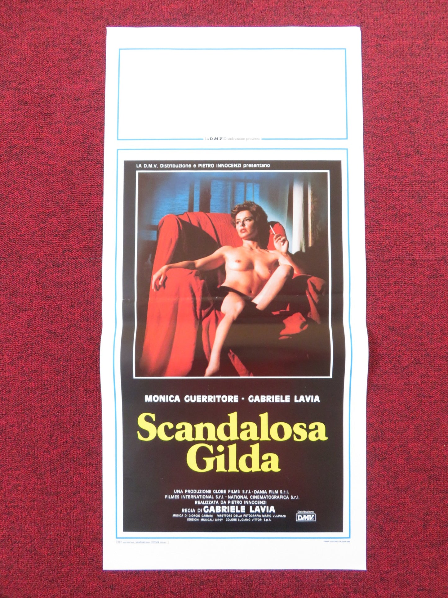 SCANDALOUS GILDA ITALIAN LOCANDINA POSTER MONICA GUERRITORE GABRIELE LAVIA 1985