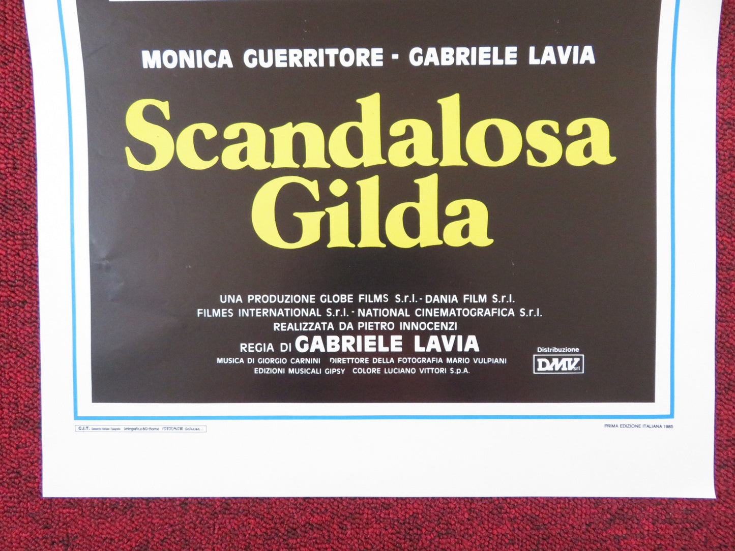 SCANDALOUS GILDA ITALIAN LOCANDINA POSTER MONICA GUERRITORE GABRIELE LAVIA 1985