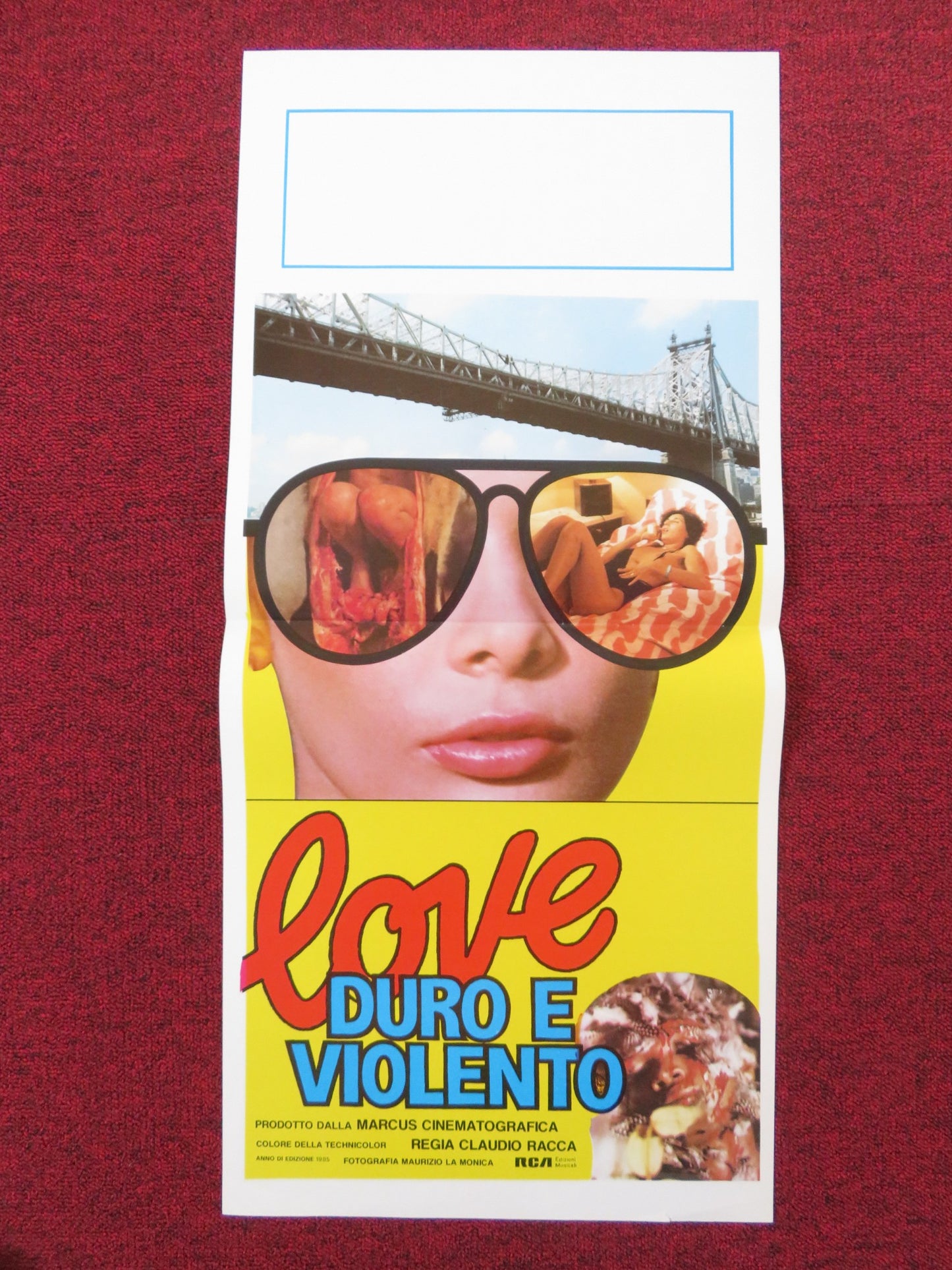 LOVE DURO E VIOLENTO ITALIAN LOCANDINA POSTER CHRISTOPHER CRUISE . FAVER 1985