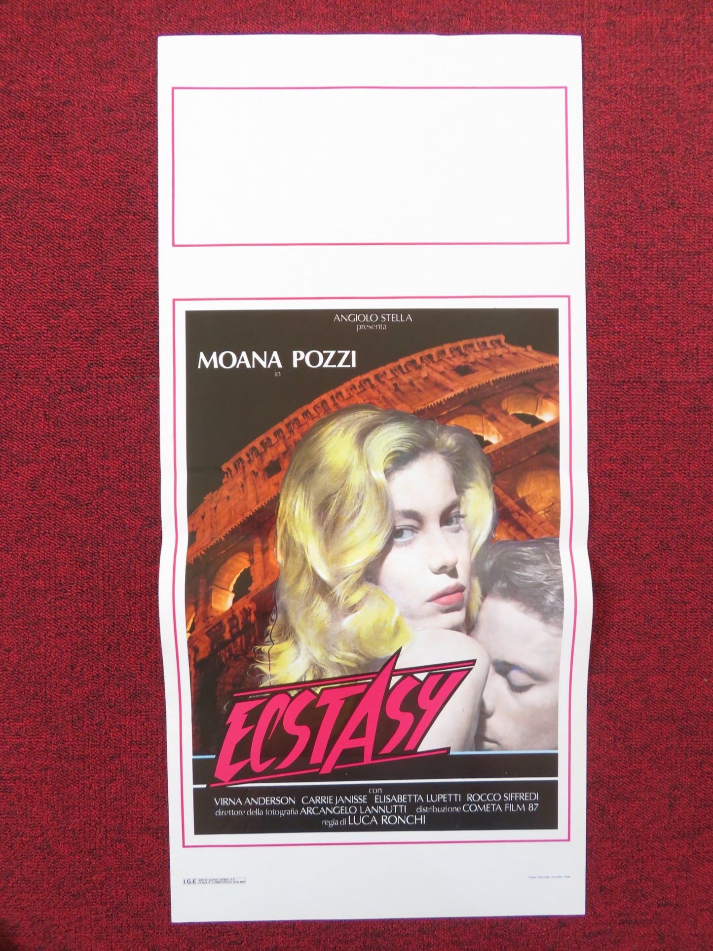 ECSTASY ITALIAN LOCANDINA POSTER MOANA POZZI VIRNA ANDERSON 1989