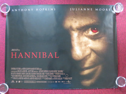 HANNIBAL- B UK QUAD ROLLED POSTER ANTHONY HOPKINS JULIANNE MOORE 2001