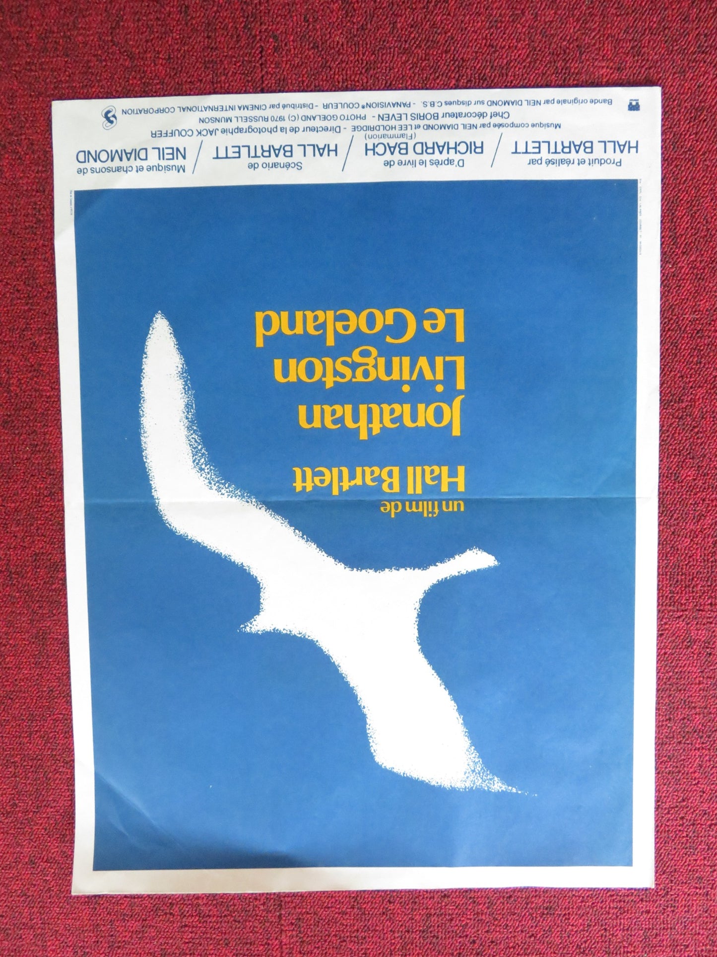 JONATHAN LIVINGSTON SEAGULL FRENCH POSTER HALL BARTLETT JAMES FRANCISCUS 1973