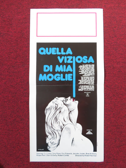 QUELLA VIZIOSA DI MIA MOGLIE ITALIAN LOCANDINA POSTER C. J. LAING T. PEREZ 1975