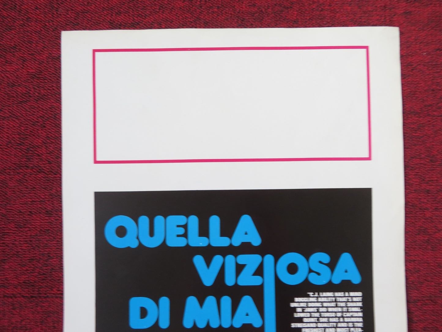 QUELLA VIZIOSA DI MIA MOGLIE ITALIAN LOCANDINA POSTER C. J. LAING T. PEREZ 1975