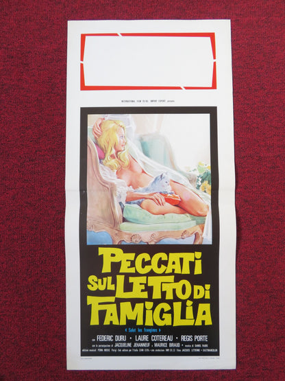 PECCATI SUL LETTO DI FAMIGLIA ITALIAN LOCANDINA POSTER FREDERIC DURU 1976