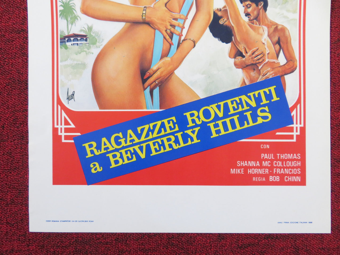 LET'S GET PHYSICAL ITALIAN LOCANDINA POSTER HYAPATIA LEE PAUL THOMAS 1986