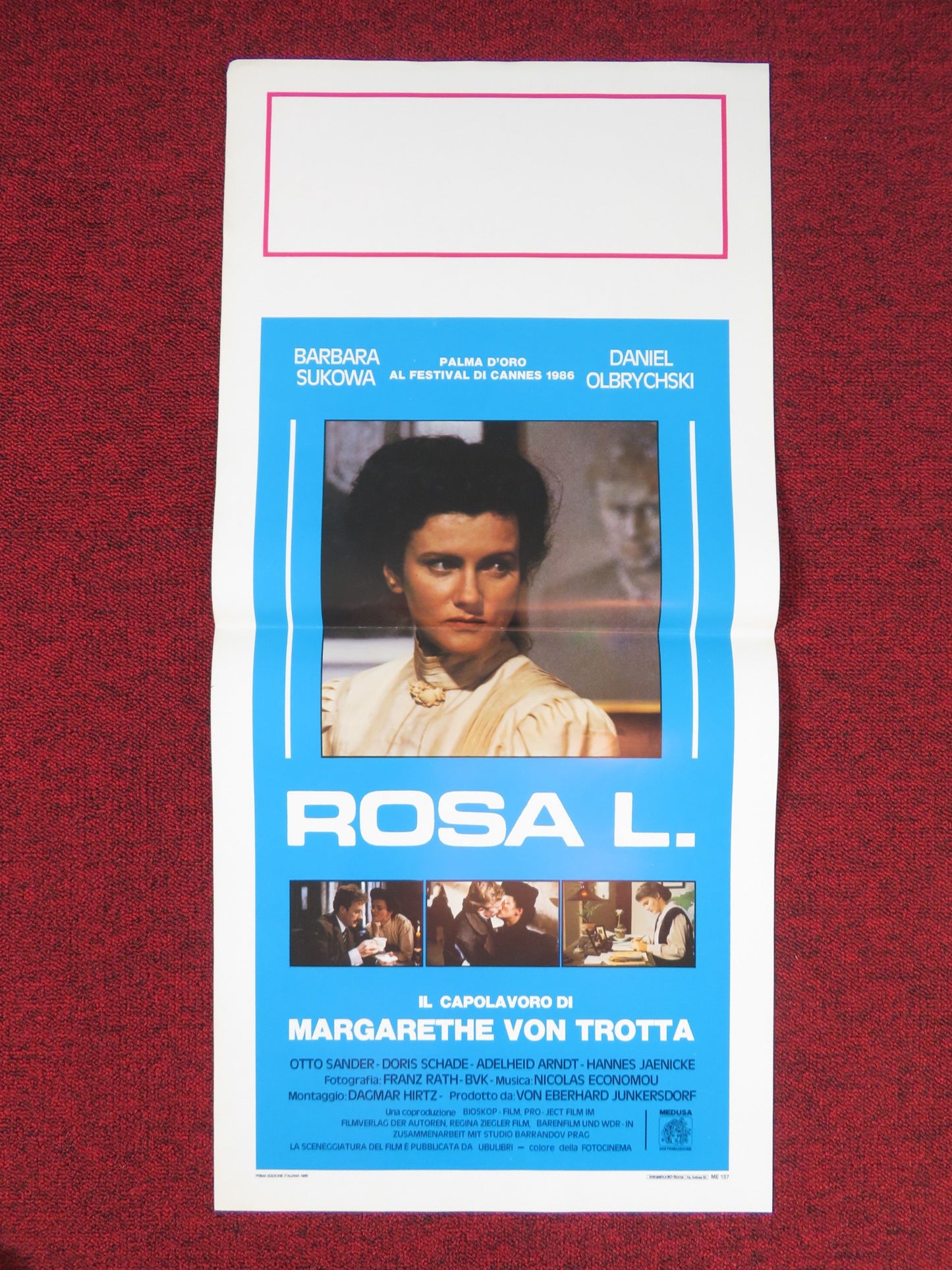 ROSA LUXEMBURG ITALIAN LOCANDINA POSTER BARBARA SUKOWA DANIEL OLBRYCHSKI 1986