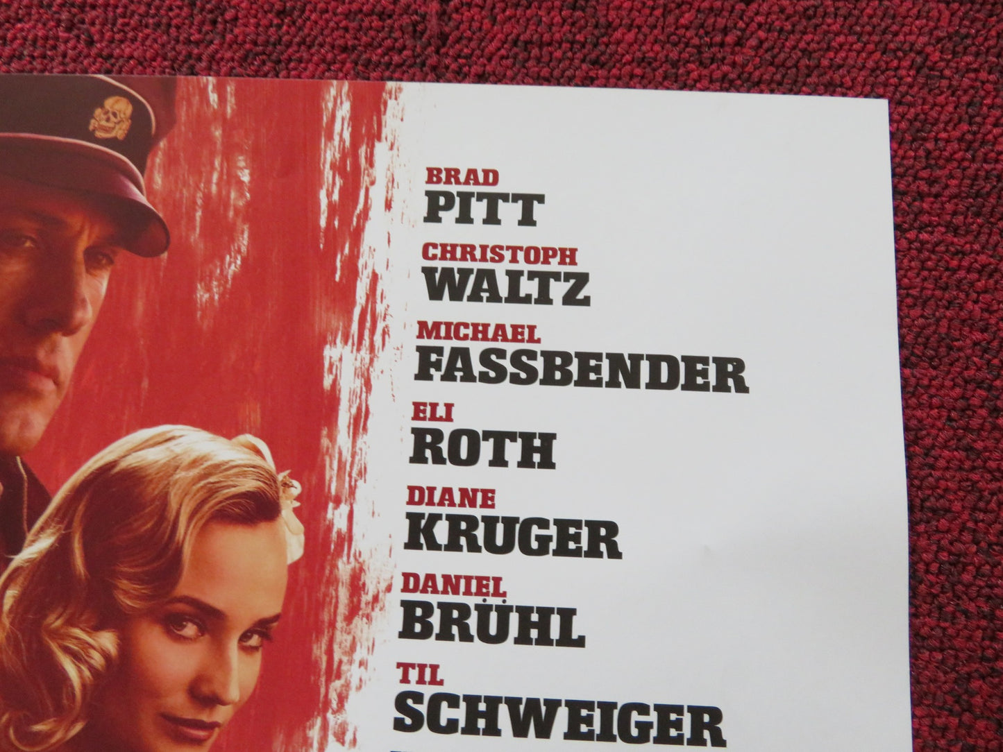 INGLOURIOUS BASTERDS FRENCH POSTER TARANTINO PITT WALTZ 2009