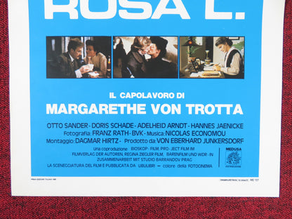 ROSA LUXEMBURG ITALIAN LOCANDINA POSTER BARBARA SUKOWA DANIEL OLBRYCHSKI 1986