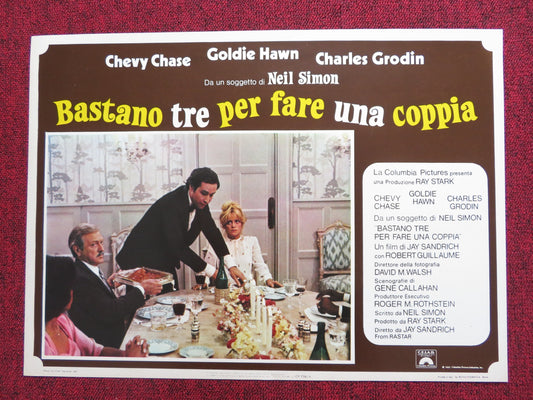 SEEMS LIKE OLD TIMES - A ITALIAN FOTOBUSTA POSTER GOLDIE HAWN CHEVY CHASE 1980